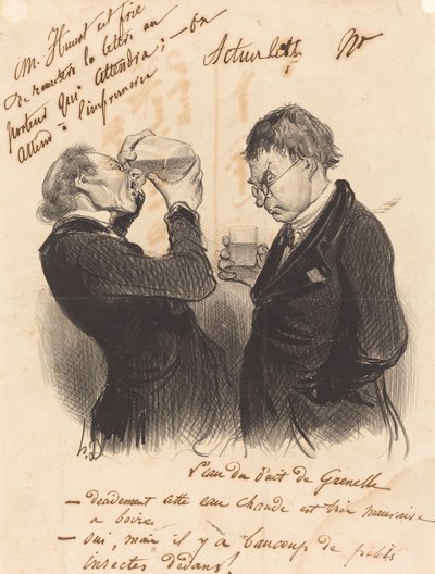 Vettä Grenellen kaivosta tekijältä Honoré Daumier