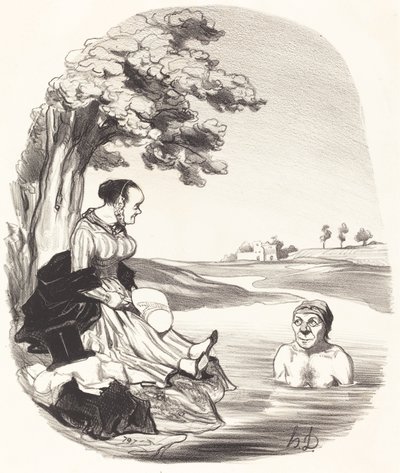 Vesi on herkullista... Vakuutan... tekijältä Honoré Daumier