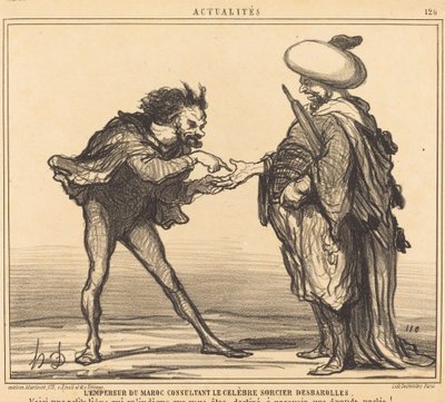 Marokon keisari neuvoo... Desbarolles tekijältä Honoré Daumier