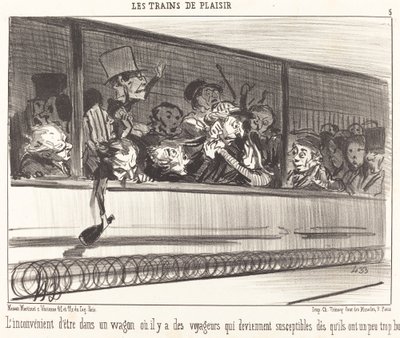 Vaunussa olemisen huono puoli... tekijältä Honoré Daumier