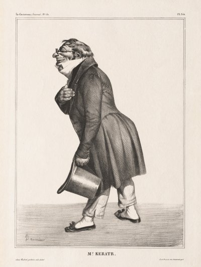 La Caricature, Pl. 314, Comte de. Keratry, 1833. tekijältä Honoré Daumier
