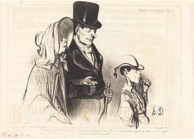 Äiti - Onko kiva syödä hänen ohrasokeriaan!... tekijältä Honoré Daumier