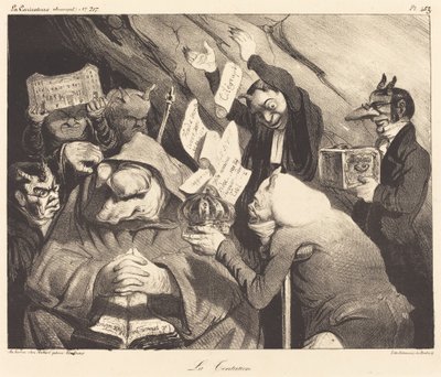 The Temptation, parodia Teniersin maalauksesta tekijältä Honoré Daumier