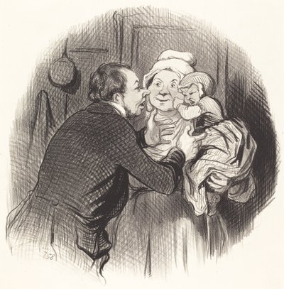 Vierailu sairaanhoitajan luona tekijältä Honoré Daumier