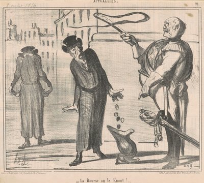 Kukkaro tai kynä! tekijältä Honoré Daumier