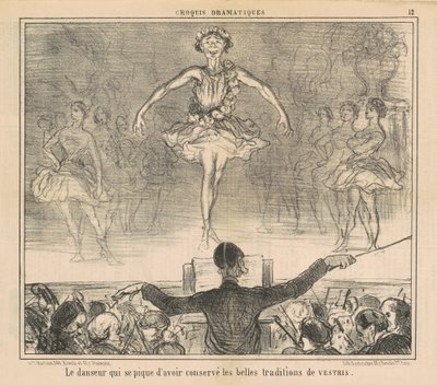 Tanssija, joka ylpeilee pitävänsä... tekijältä Honoré Daumier