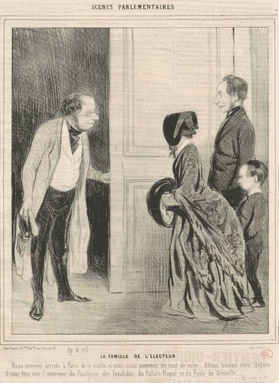 Äänestäjän perhe tekijältä Honoré Daumier