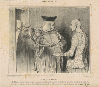 Musiikin oppitunti tekijältä Honoré Daumier