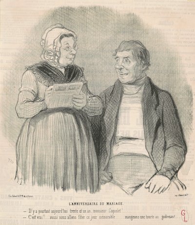 hääpäivä tekijältä Honoré Daumier