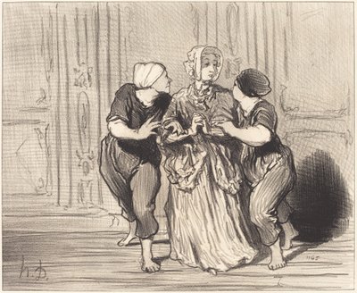 Kaunis sukupuoli uimakoulussa tekijältä Honoré Daumier