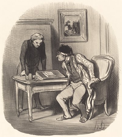 Onko tili oikea?... tekijältä Honoré Daumier