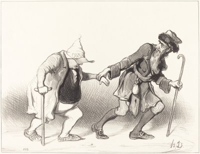 Perustuslaillinen ja vaeltava juutalainen tekijältä Honoré Daumier