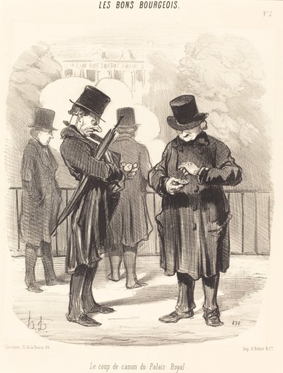 Le Coup de canon du Palais-Royal tekijältä Honoré Daumier