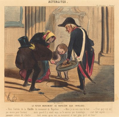 Tuleva Napoleonin muistomerkki Invalideissa tekijältä Honoré Daumier