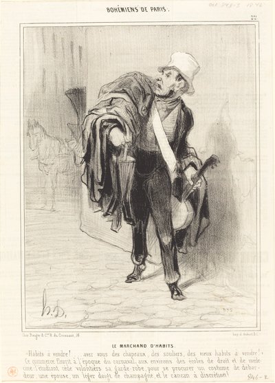 Vaatekauppias tekijältä Honoré Daumier