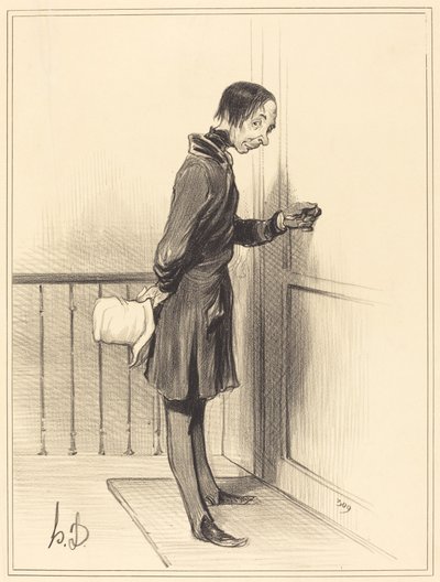 The Beggar at homefinnish tekijältä Honoré Daumier