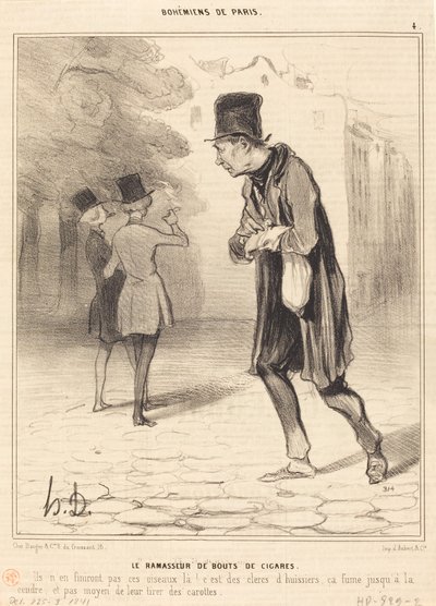 Sikarin tynkien keräilijä tekijältä Honoré Daumier