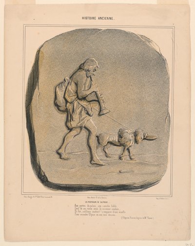 Odysseuksen paluu, levy 7 muinaisesta historiasta tekijältä Honoré Daumier