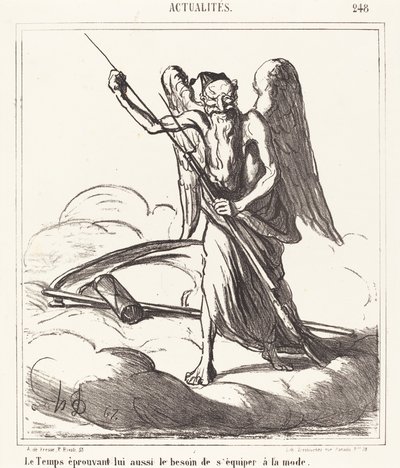 Aika tuntee myös tarpeen varustautua muodilla tekijältä Honoré Daumier