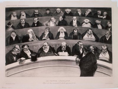 Lainsäädäntöä koskeva vatsa tekijältä Honoré Daumier