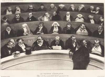 Lainsäätäjän vatsa tekijältä Honoré Daumier