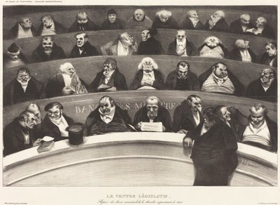Le Ventre Législatif (Lakisääteinen vatsa) tekijältä Honoré Daumier