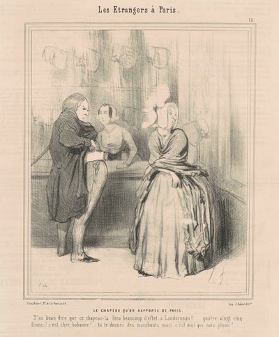 Hattu, jonka tuomme takaisin Pariisista tekijältä Honoré Daumier