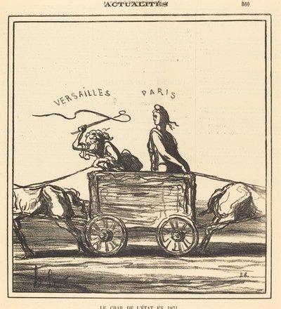 Valtion panssarivaunu vuonna 1871 tekijältä Honoré Daumier