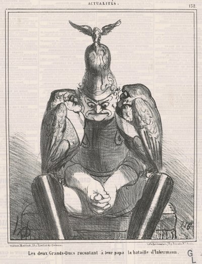 Kaksi suurherttua kertomassa ...Inkermannista tekijältä Honoré Daumier