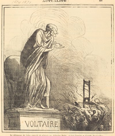 Calasin puolustaja lohdutti... tekijältä Honoré Daumier