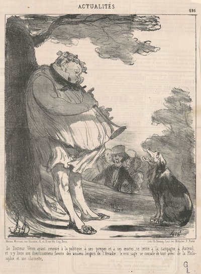 Tohtori Véron ... Auteuilissa ... tekijältä Honoré Daumier