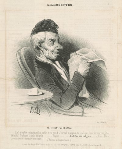 Lukea sanomalehteä tekijältä Honoré Daumier