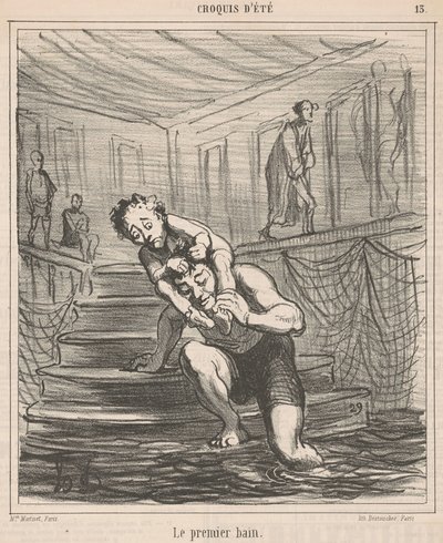 Ensimmäinen kylpy tekijältä Honoré Daumier