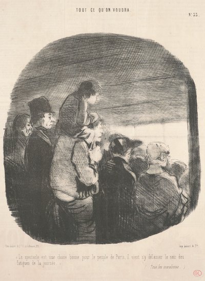 Näytelmä on hyvä asia pariisilaisille... tekijältä Honoré Daumier