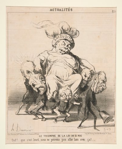 Toukokuun 31. päivän lain voitto, Actualites tekijältä Honoré Daumier