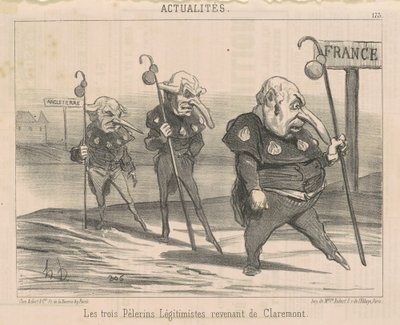 Kolme legitimistiä...palaamassa Claremontista tekijältä Honoré Daumier