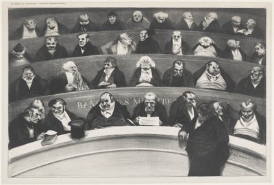 Lainsäätäjän vatsa tekijältä Honoré Daumier