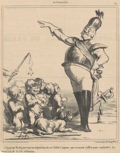 Keisari Nikolai saa valtuuskunnan... tekijältä Honoré Daumier