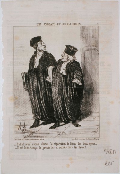 Asianajajat ja oikeudenkäyntihenkilöt - Vihdoinkin! Olemme saaneet omaisuuden erottamisen tekijältä Honoré Daumier