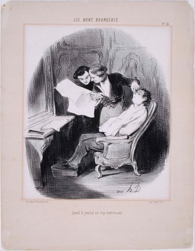 Les Bons Bourgeois - Kun sanomalehti on liian mielenkiintoinen tekijältä Honoré Daumier