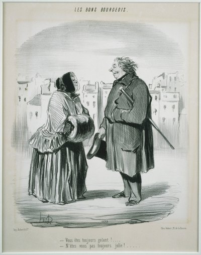 Les Bons Bourgeois- Vous êtes toujours galant! tekijältä Honoré Daumier