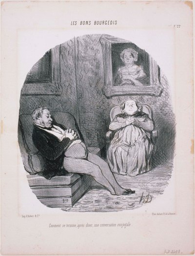 Les Bons Bourgeois: Miten avioliittokeskustelu päättyy tekijältä Honoré Daumier