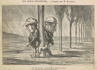 Kauniit metsästäjät tekijältä Honoré Daumier