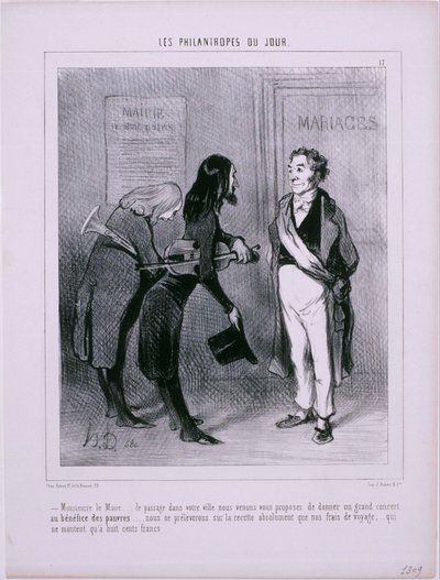 Les Philantropes du Jour: Herra pormestari...vierailulla kaupungissanne... tekijältä Honoré Daumier