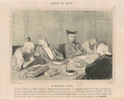 Lukutaitoiset mandariinit tekijältä Honoré Daumier