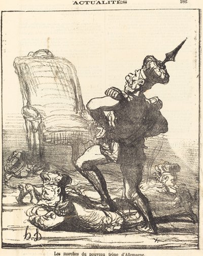 Saksan uuden valtaistuimen portaat tekijältä Honoré Daumier