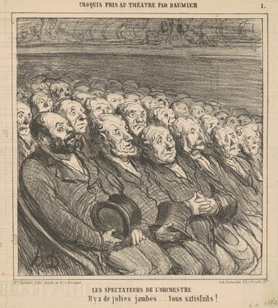 Orkesterin katsojat tekijältä Honoré Daumier