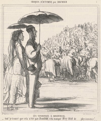 Sato Argenteuilissa tekijältä Honoré Daumier