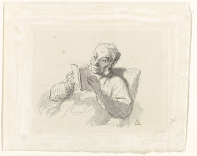 lukeva mies tekijältä Honoré Daumier
