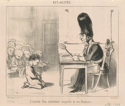 Erotetun opettajan väliaika... tekijältä Honoré Daumier